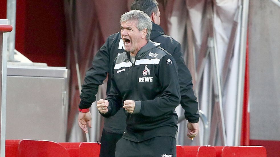Funkel 2021 als Trainer des 1. FC Köln. Im Geburtstagsinterview zieht er BIlanz. Foto: www.imago-images.de