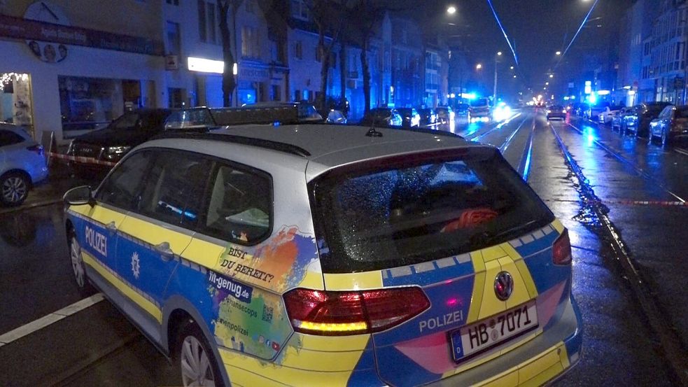 An der Gröpelinger Heerstraße in Bremen sind am Sonntagabend Schüsse gefallen. Foto: NWM-TV