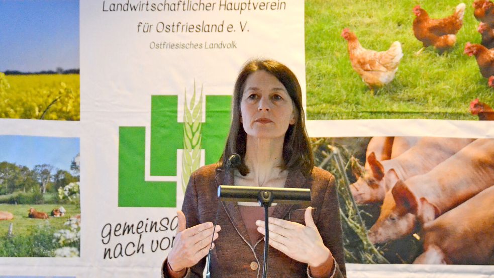 Landwirtschaftsministerin Miriam Staudte im Auricher Seminarhotel. Foto: Aiko Recke