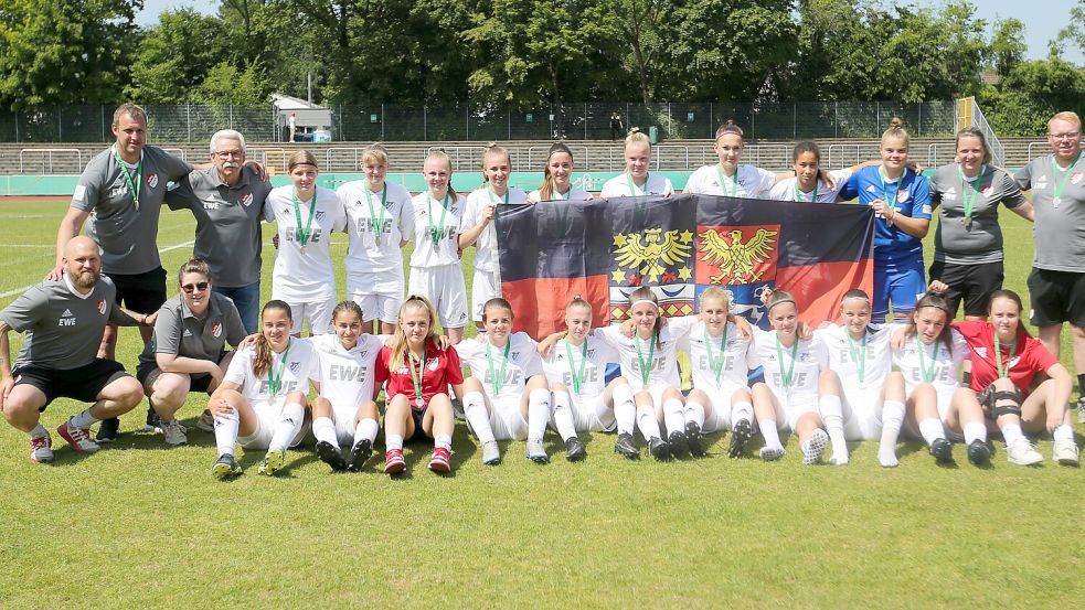 Die B-Juniorinnen der SpVg Aurich wurden im Sommer Deutscher Vizemeister. Archivfoto: Doden/Emden