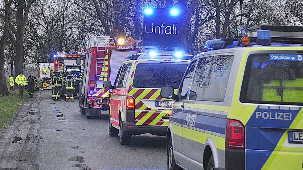 Zahlreiche Einsatzkräfte waren vor Ort. Foto: Wolters