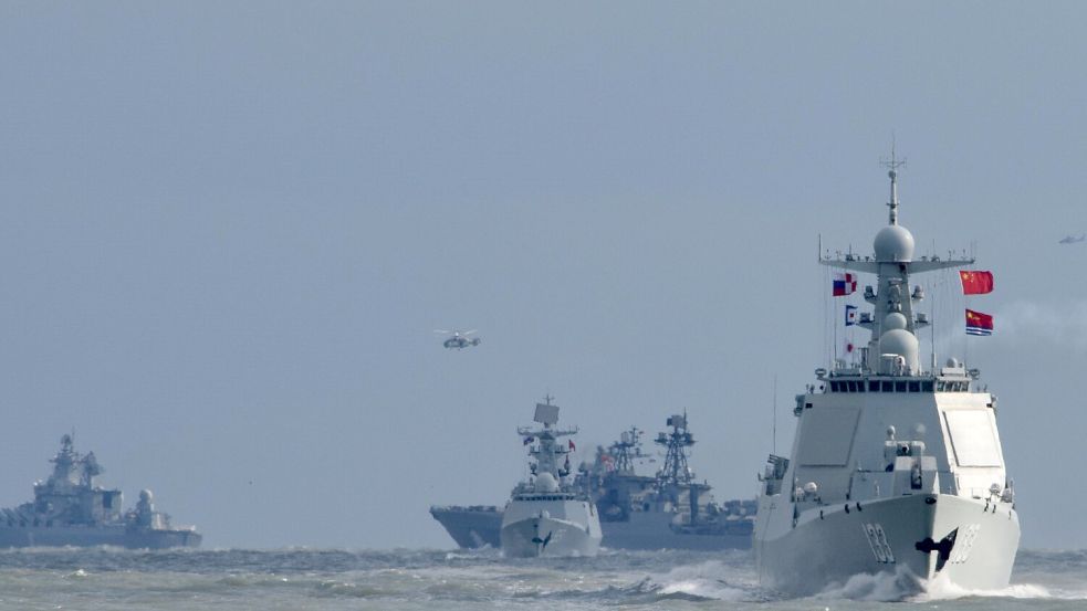 Russland und China halten gemeinsame Manöver im Ostchinesischen Meer ab. Foto: dpa/XinHua/Li Yun