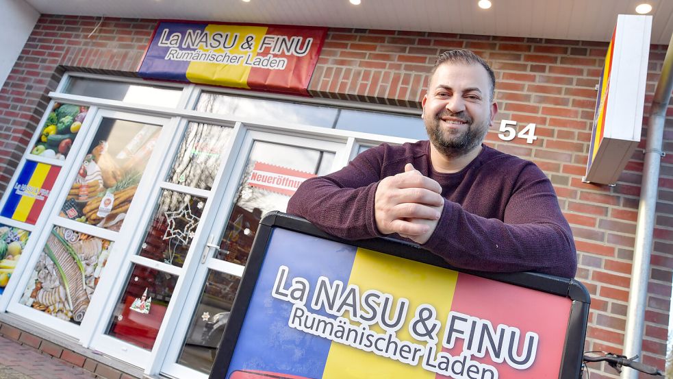 Der rumänische Laden „La Nasu & Finu“ von Florin-Valentin Postolache hat am 2. Dezember 2023 geöffnet. Foto: Ortgies