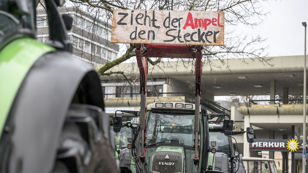 Die Wut der Protestierenden richtet sich gegen die Ampel-Regierung. Foto: Knieps/DPA