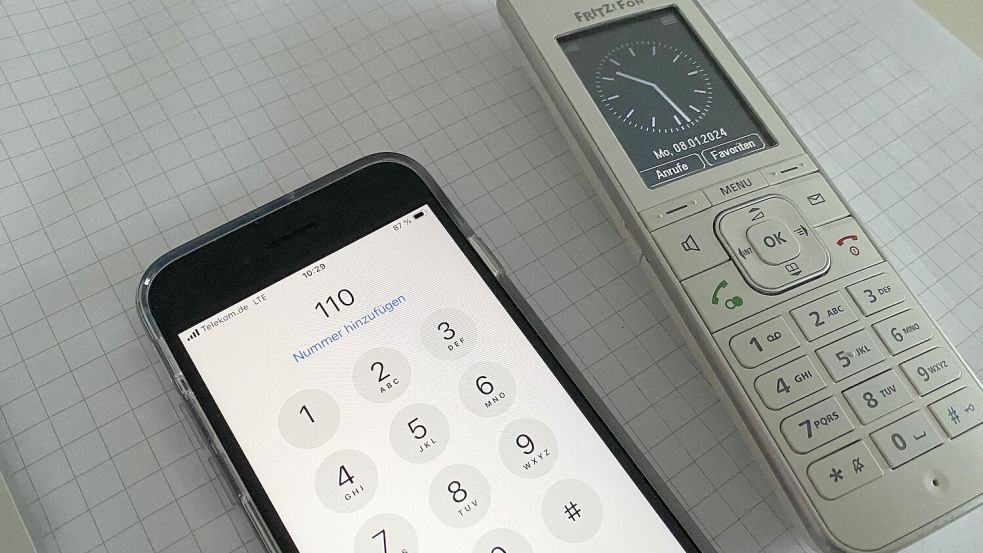 Über das Handynetz war der Notruf noch erreichbar. Im Festnetz gab es am Montag Störungen. Foto: Christin Wetzel