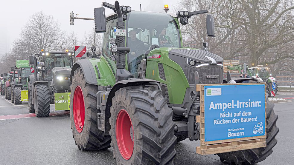 Großer Bauernprotest in Hannovers Innenstadt. Foto: Imago Images