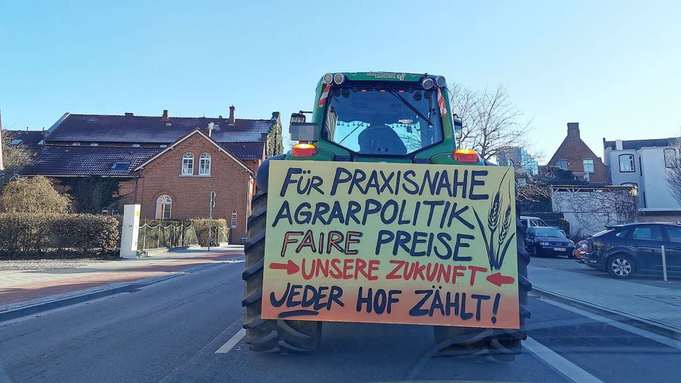 Die Landwirte pochen weiterhin auf ihre Forderungen. Foto: Terhorst