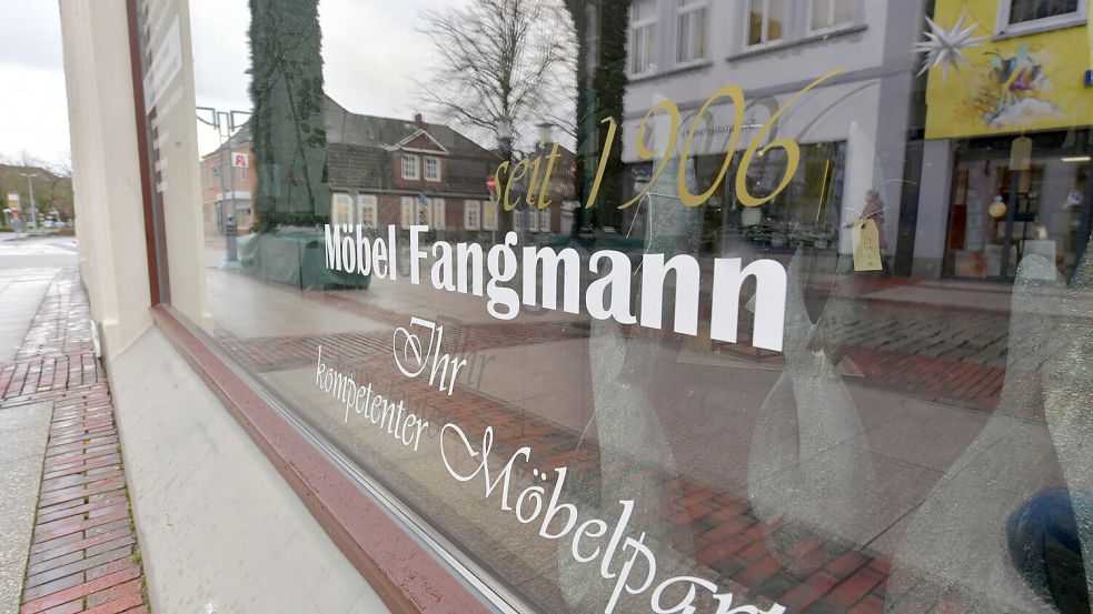 Das Traditionshaus Möbel Fangmann in der Norderstraße ist ebenfalls geschlossen.