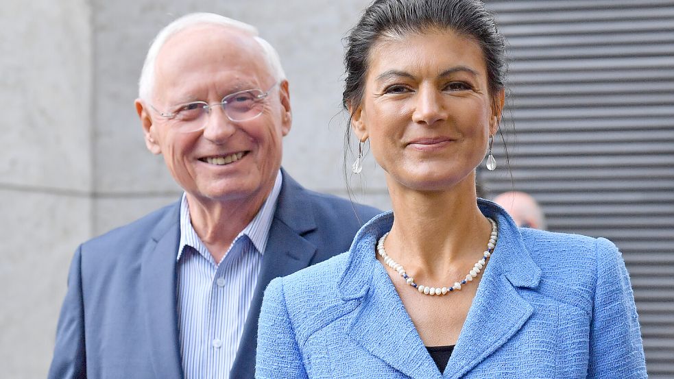 Oskar Lafontaine findet in der Partei von Ehefrau Sahra Wagenknecht eine neue politische Heimat. Foto: dpa/Martin Schutt