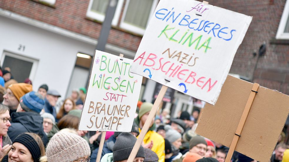 Kundgebung in Emden. Foto: Wagenaar