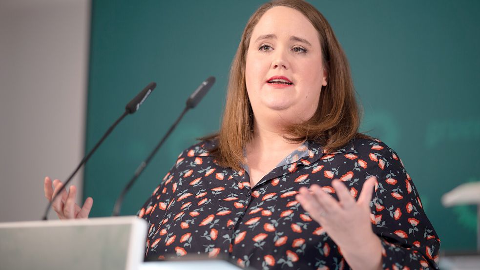 Grünen-Chefin Ricarda Lang sieht beim deutschen Rentensystem einigen Verbesserungsbedarf. Foto: dpa/Sebastian Gollnow