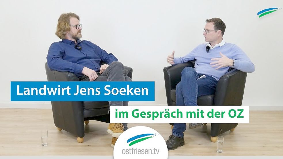 Jens Soeken (links) im Gespräch mit Chefredakteur Lars Reckermann.