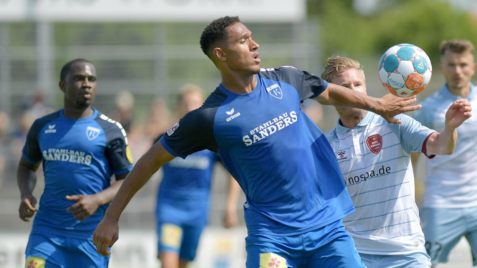 Alagie Jabbie bestritt in der Regionalliga 21 Spiele für Kickers Emden. Archivfoto: Doden