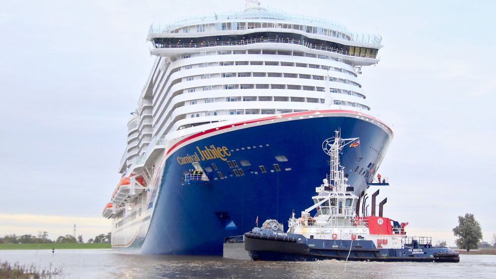Die „Carnival Jubilee“ ist das jüngste Schiff der Papenburger Meyer Werft. Archivfoto: Christoph Assies