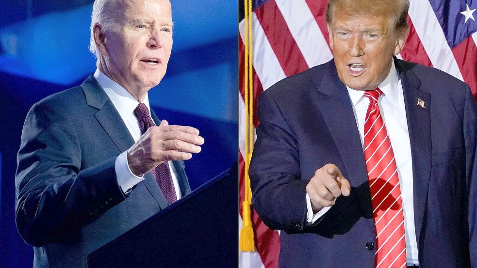 Wer gewinnt das Rennen ums Weiße Haus? Sollten Joe Biden (l.) für die Demokraten und Donald Trump als Kandidat der Republikaner antreten, sieht US-Forscher Allan Lichtman einen Sieger. Foto: AFP/SAUL LOEB