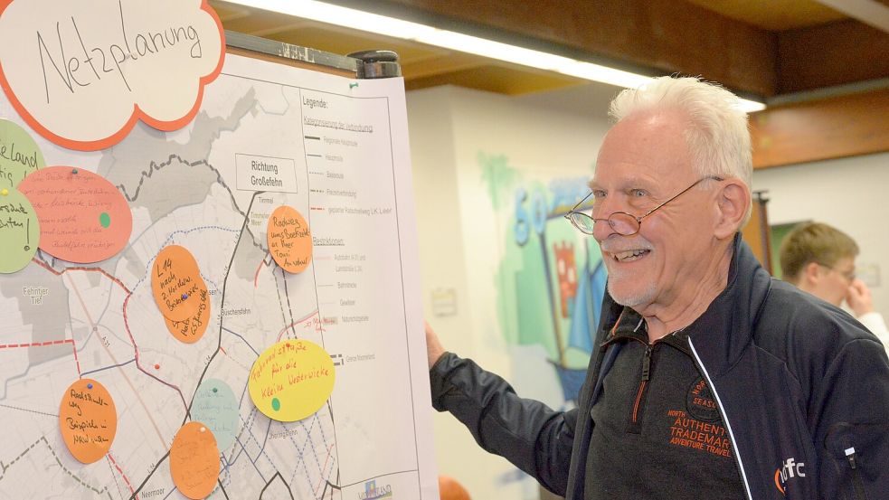 Hans-Hermann Joachim von der ADFC-Ortsgruppe Moormerland-Hesel beteiligte sich an den Diskussionen. Foto: Lüppen