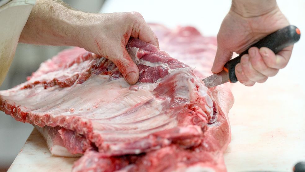Jahrelang sorgten meist osteuropäische Arbeiter für billiges Fleisch. Was passiert, wenn ein Schlachthof schließt? Foto: dpa/Robert Michael