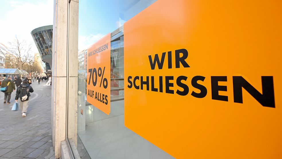Die Zahl der Geschäftsschließungen ist im vergangenen Jahr um fast 10 Prozent gestiegen. Foto: dpa/Bernd Weißbrod