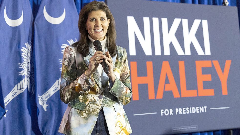Die republikanische Präsidentschaftskandidatin Nikki Haley hat noch viel Arbeit vor sich, um die Bevölkerung ihres Heimatstaats von sich zu überzeugen. Foto: dpa/Mic Smith