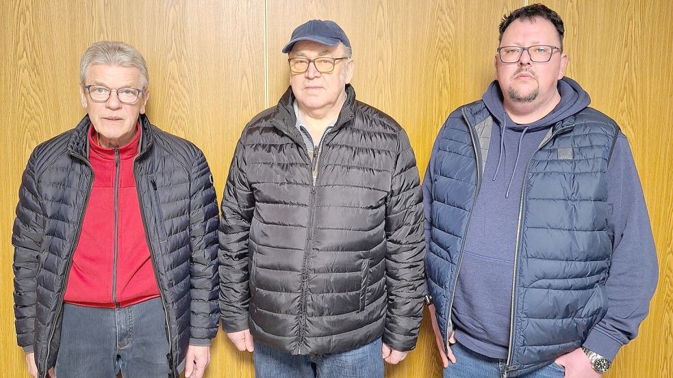 Ludwig Furch (Mitte) errang vor Paul Backer (links) und Frank Stöcken (rechts) den Vereinsmeistertitel.