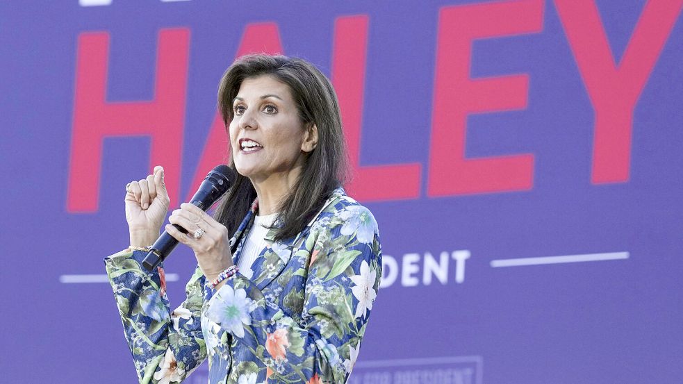Nikki Haley, US-Wahl-Kandidatin der Republikaner, stimmte einem Gericht in Alabama zu, das Embryos als Kinder eingestuft hat. Die Entscheidung hat Folgen. Foto: dpa/Meg Kinnard