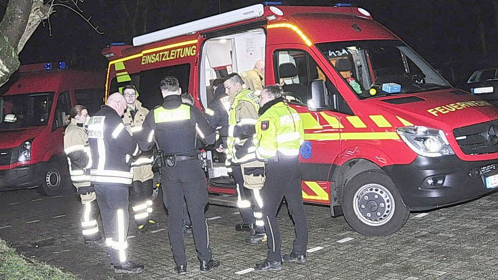 In der Nacht zu Dienstag wurde in Leer nach einem vermissten Mann gesucht. Foto: Wolters