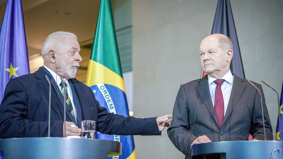Mit seinen Äußerungen sorgt Brasiliens linksgerichteter Präsident im Westen für Überraschung, Ernüchterung und Enttäuschung. Foto: dpa/Kay Nietfeld