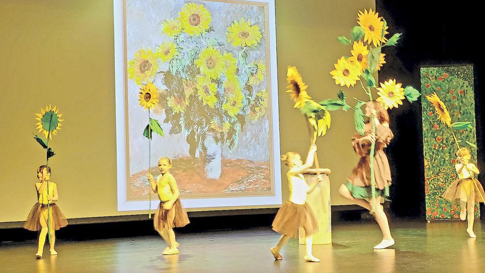 Bunt und schwungvoll ging es beim Stillleben mit Sonnenblumen von Claude-Oscar Monet zu. Foto: Rebecca Kresse