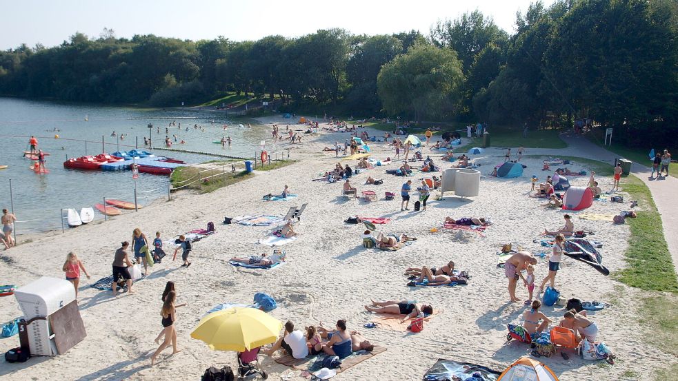 Beliebt ist der Badesee Tannenhausen im Sommer bei Urlaubern und Einheimischen gleichermaßen. Foto: Heino Hermanns