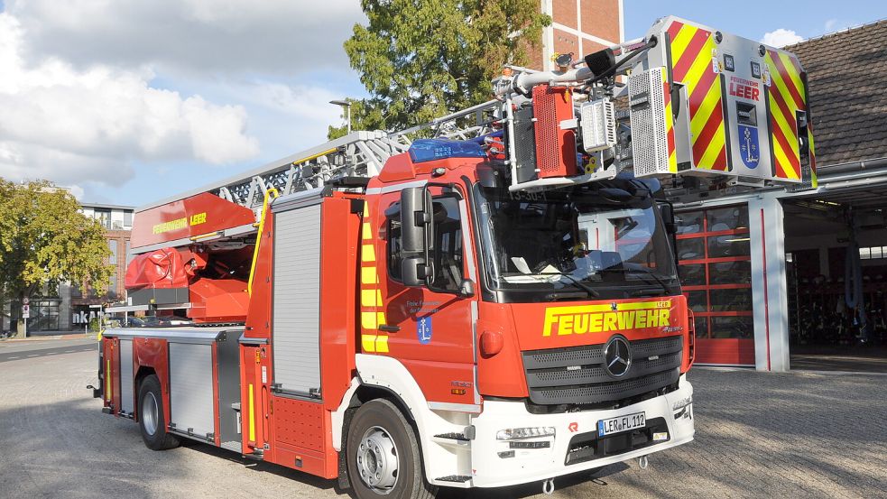 So sieht die neue Drehleiter der Ortsfeuerwehr Leer aus. Foto: Wolters/Archiv