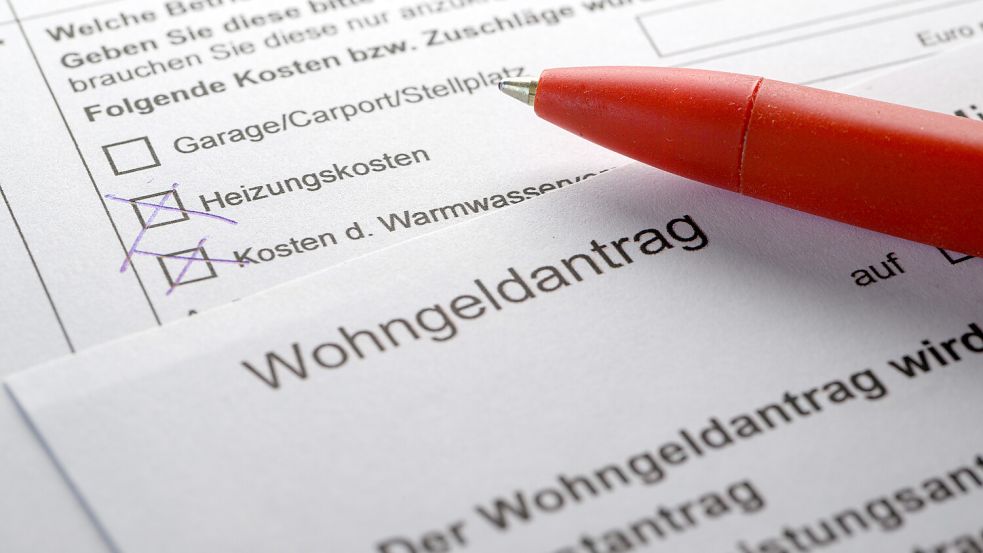 Wohngeldantrag: Auch in Emden hat sich die Anzahl seit der Reform erheblich erhöht. Foto: dpa