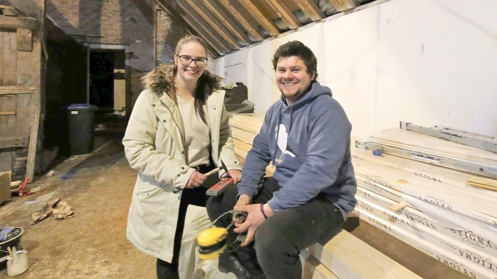 Vanessa und Moritz Messerer haben viel Eigenleistung in das Kapitänshaus gesteckt. Foto: privat