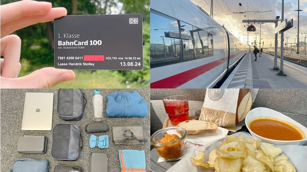 Mit der Bahncard 100 macht Lasse Stolley die Bahn zu seinem Zuhause. Mit shz.de hat der Fockbeker über sein Gepäck, die Verpflegung und viele weitere Details seines Alltags auf der Schiene gesprochen. Foto: Lasse Stolley