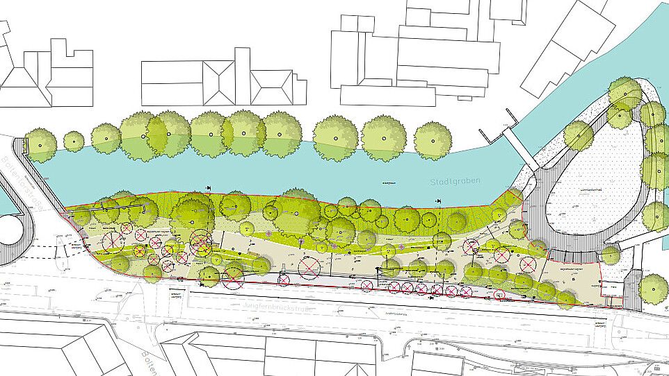 Die geplante Kunstpromenade soll den Weg vom Bahnhof zur Kunsthalle verschönern. Grafik: Archiv