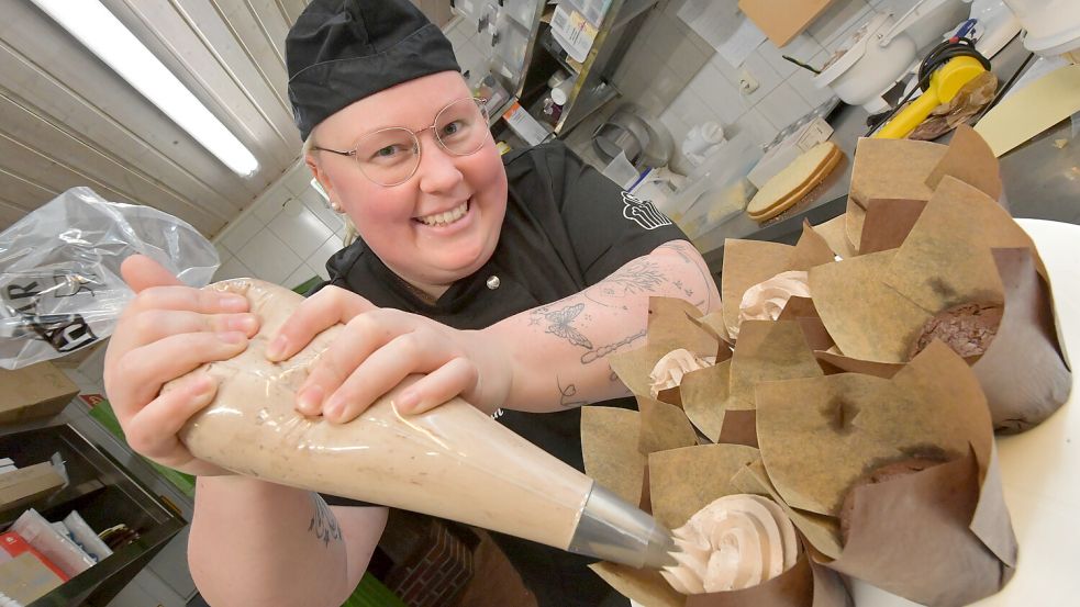 Die Cupcakes von Sarah Schweerke sehen zum Anbeißen aus. Fotos: Ortgies