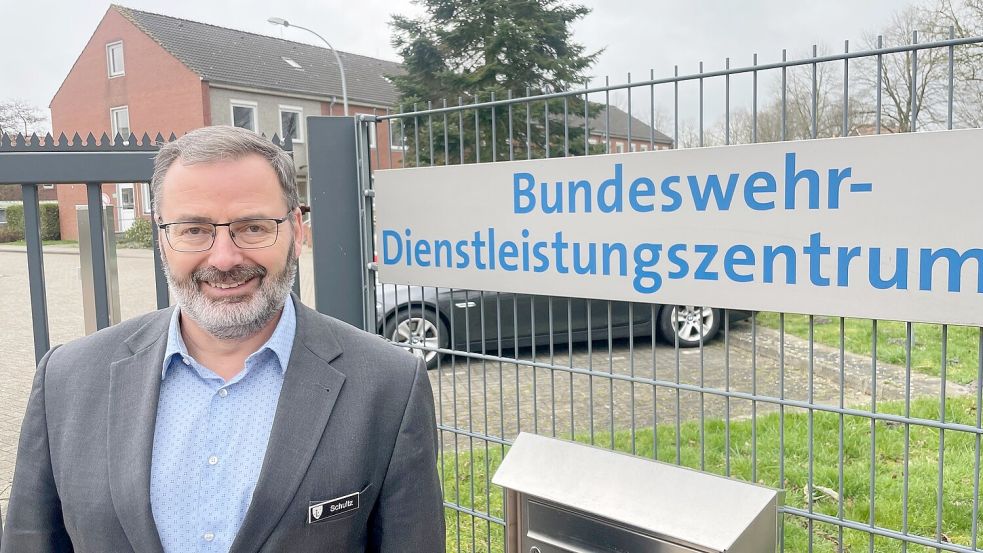 Erwin Schultz ist neuer Chef des Bundeswehr-Dienstleistungszentrums am Osseweg in Leer. Foto: Nording