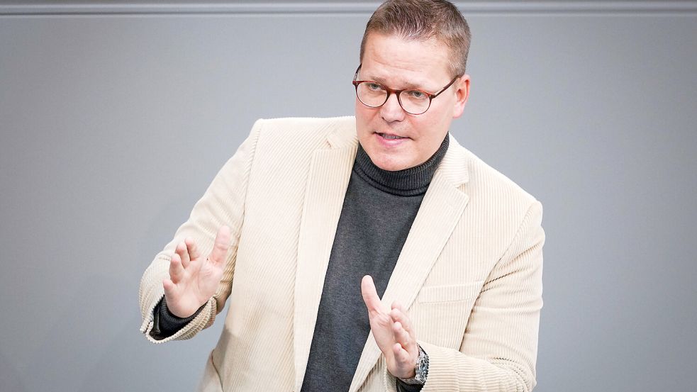 Der gesundheitspolitische Sprecher der Unionsfraktion im Bundestag, Tino Sorge, ist gegen das Cannabis-Gesetz. Foto: dpa/Kay Nietfeld