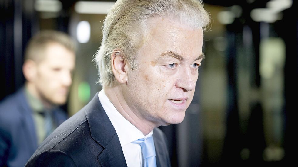 Aus Geert Wilders wird Geert „Milders“, wie ihn niederländische Medien nennen. Foto: IMAGO/ANP