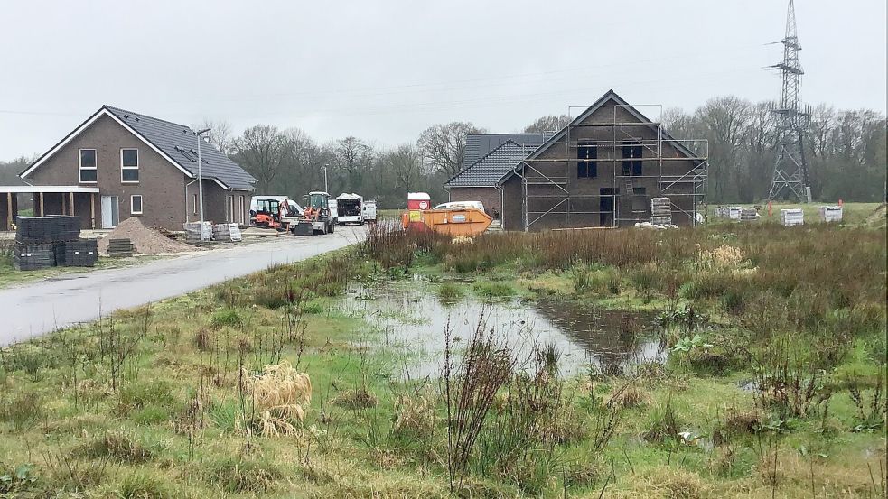 Das Baugebiet Im Timp ist in vier verschiedene Quartiere eingeteilt. Der Bereich um die Recha-Freier-Straße herum heißt Wasserquartier.