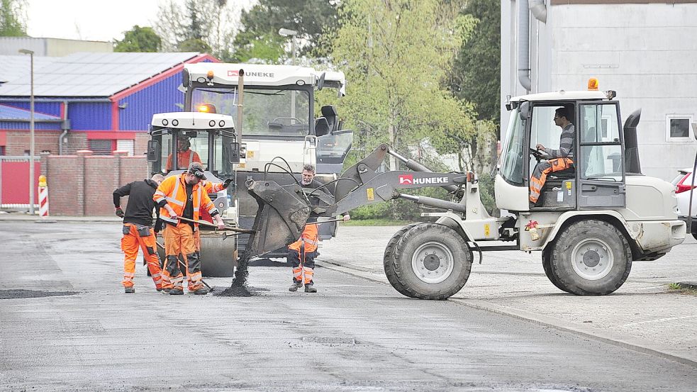Die Arbeiten wurden im Laufe der Woche vorbereitet. Foto: Wolters