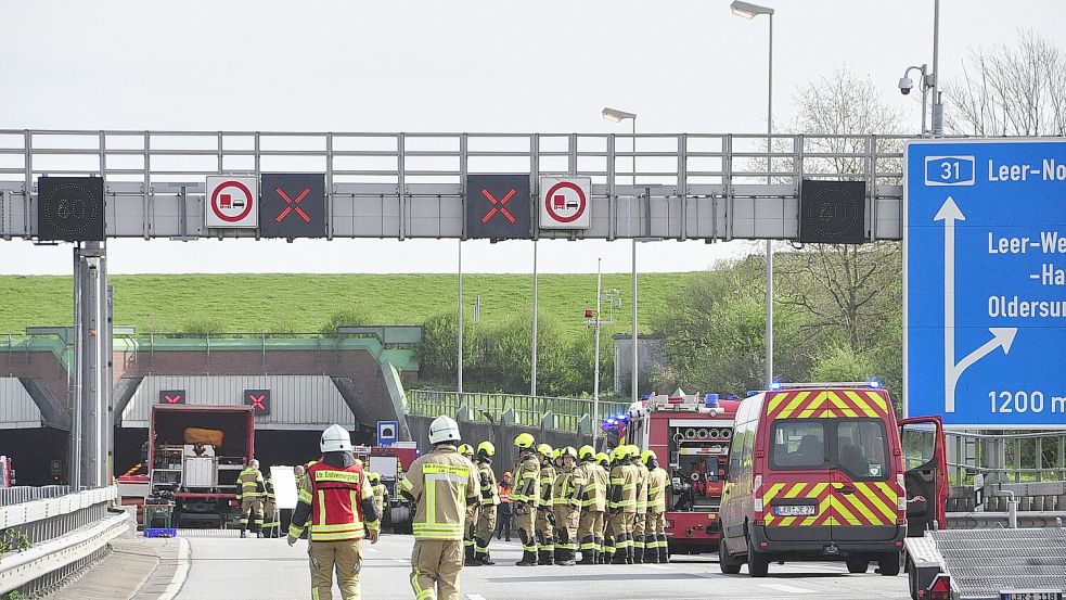 Der Emstunnel ist seit den frühen Morgenstunden gesperrt. Foto: Wolters