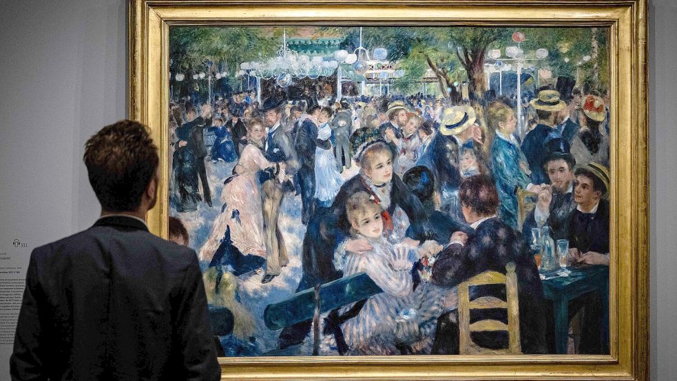 Auch in der Jubiläumsausstellung ein Star: Auguste Renoirs impressionistischer Klassiker „Moulin de la Galette“. Foto: AFP/MIGUEL MEDINA