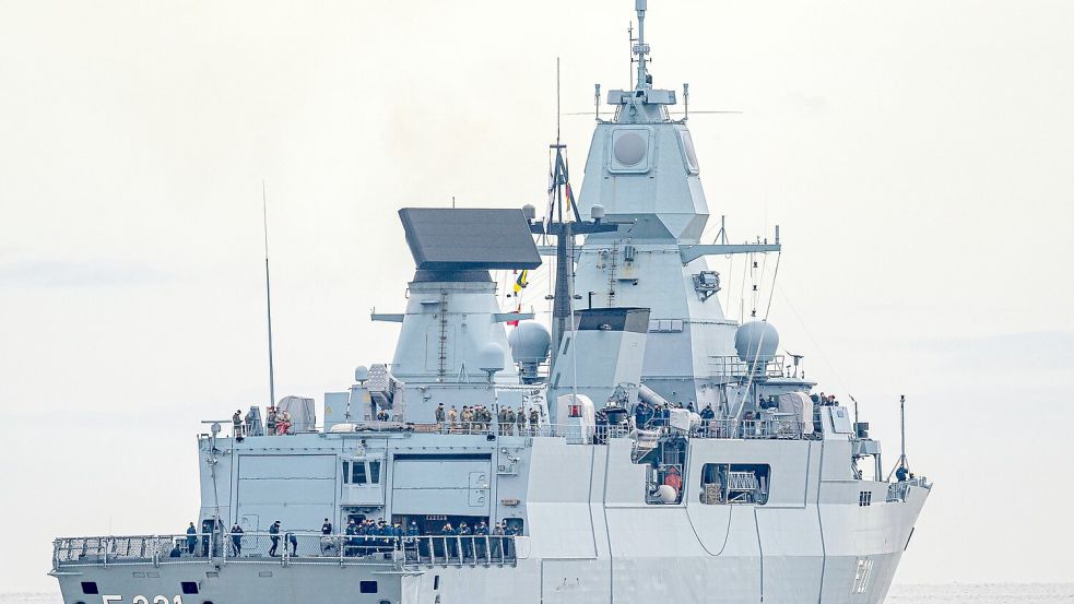 Die Fregatte „Hessen“ war seit dem 23. Februar im Roten Meer im Einsatz gewesen. Foto: Sina Schuldt/dpa