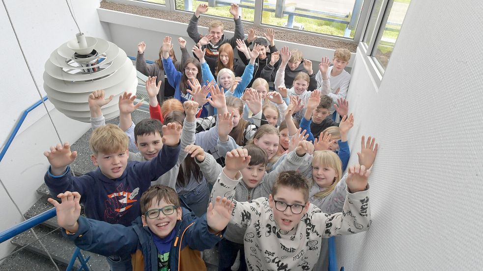 Rund 25 Schüler nahmen am Zukunftstag bei der Zeitungsgruppe Ostfriesland in Leer-Logabirum teil. Foto: Ortgies