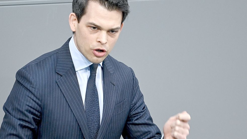 Der Vorsitzende der Hamburger CDU-Landesgruppe im Bundestag, Christoph Ploß Foto: dpa/Britta Pedersen