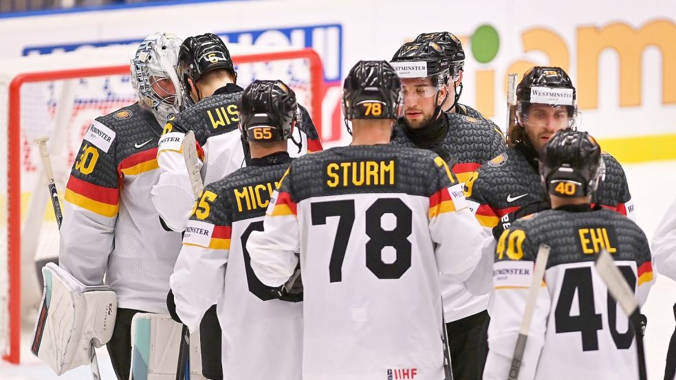 Die Auswahl des Deutschen Eishockey-Bundes konnte beim 6:4 gegen die Slowakei überzeugen. Foto: O?ana Jaroslav/CTK/dpa