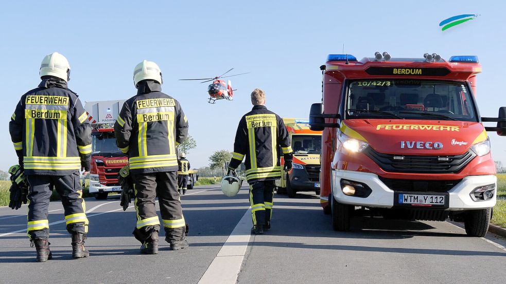 Auch ein Rettungshubschrauber war im Einsatz. Screenshot: Fäustel