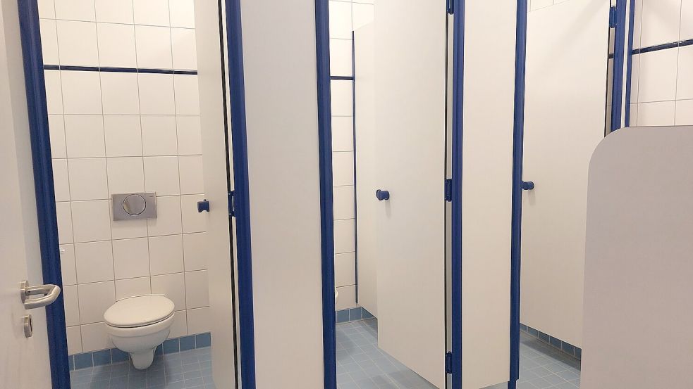 Die Sanitärräume mussten nicht groß saniert werden. Sie wurde einmal gründlich gereinigt.