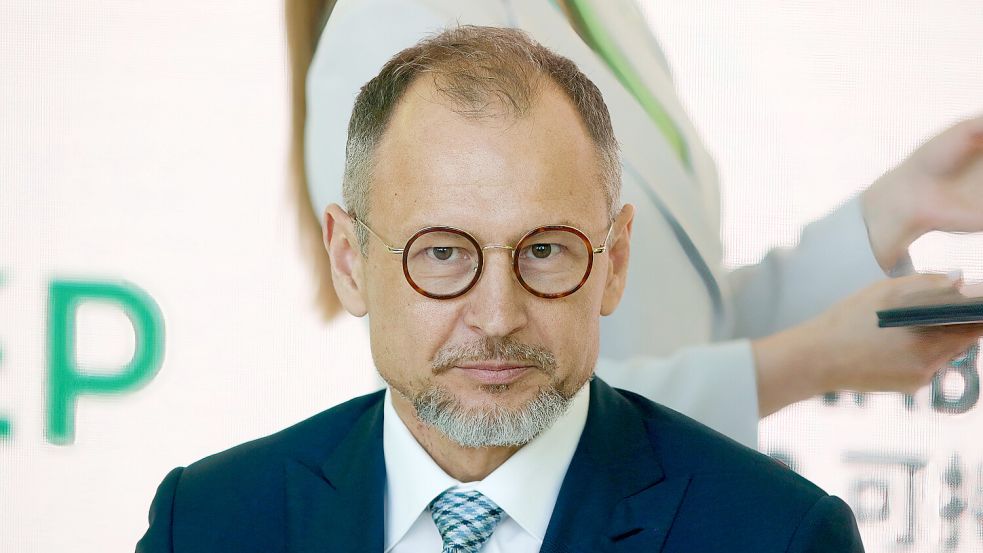 Vitaly Orlov, CEO und Mitbegründer des Unternehmens Norebo, ist 2021 bei einem Wirtschaftsforum in St. Petersburg zu Gast. Foto: ZUMA Wire/Imago Images