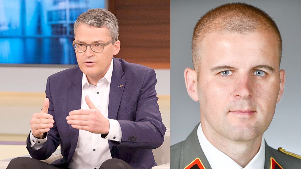 CDU-Politiker Roderich Kiesewetter (links) und Oberst Dr. Markus Reisner waren zu Gast im Expertentalk. Foto: dpa/Österreichisches Bundesheer/Montage Ebert